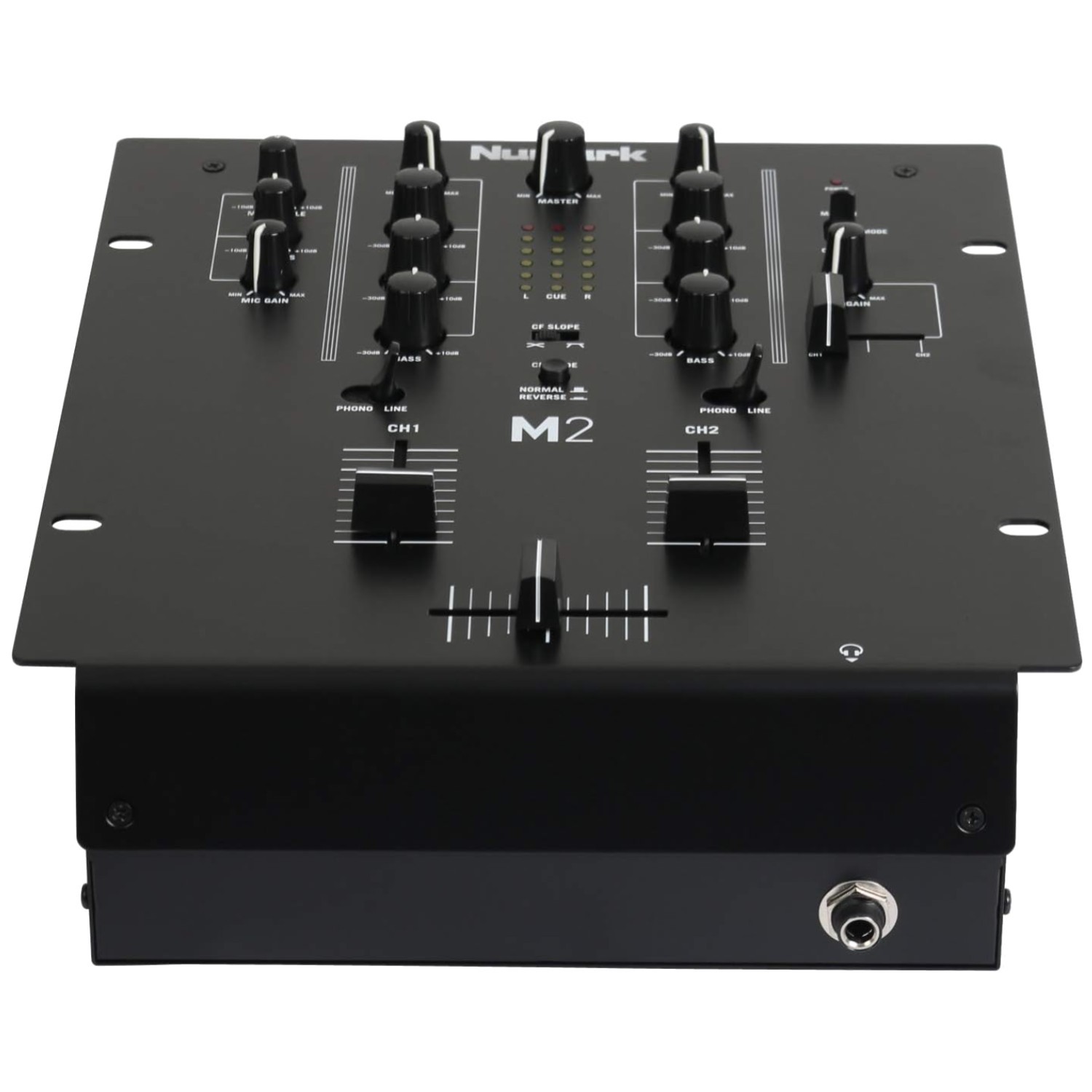 Professional 2-Channel DJ Mixer with EQ and Mic Input