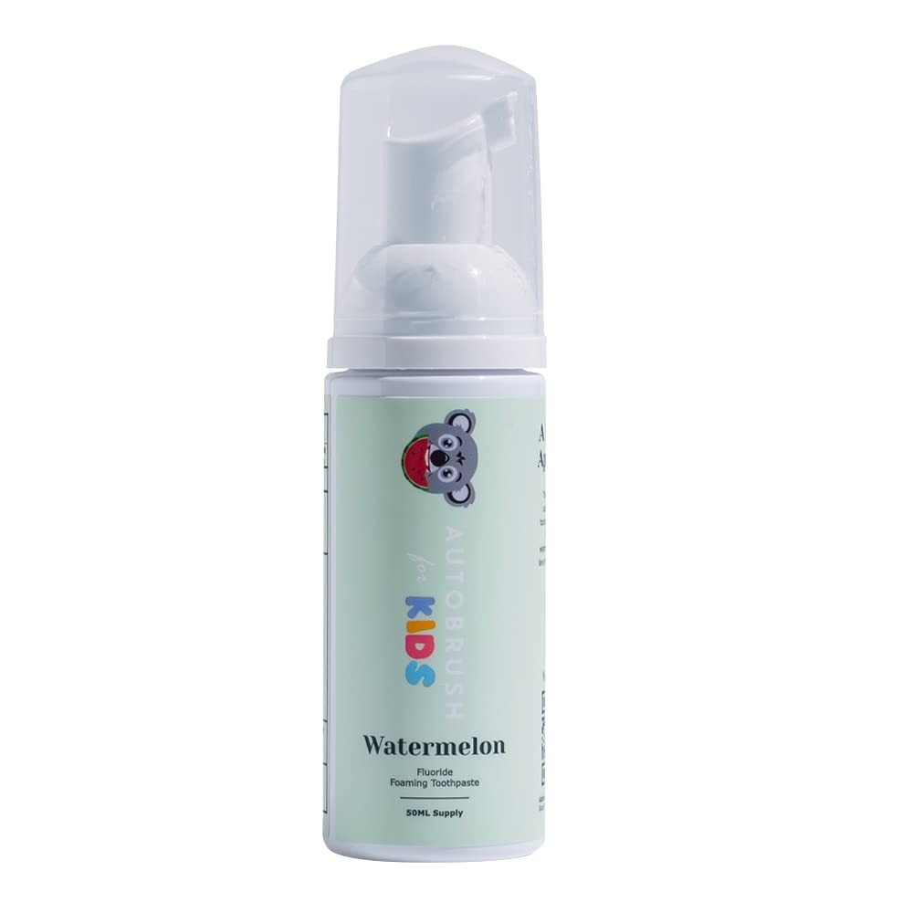 3 Pack - Autobrush Watermelon  No Fluoride Foaming Toothpaste 3.4oz Each