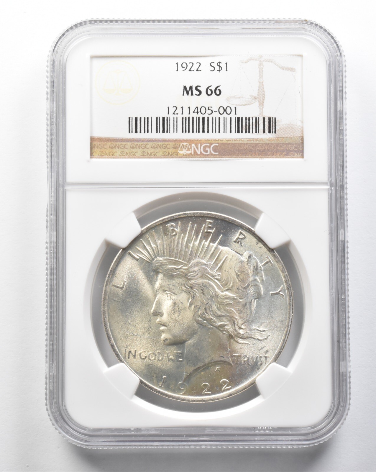 1922 Peace Silver Dollar MS66 NGC *8366