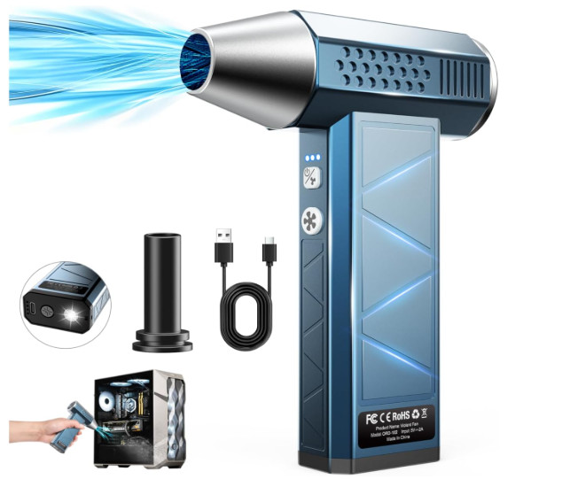 Plumero aire comprimido 380000RPM LED eléctrico 4 niveles recargable limpieza. i