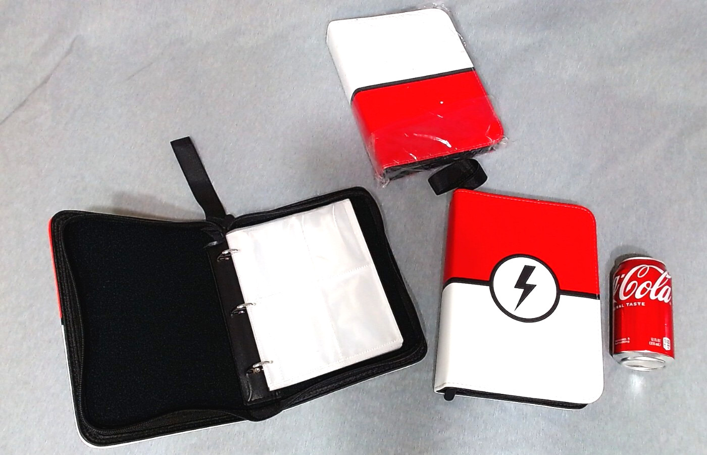 POKEMON ZIPPER ALBUM, 50 SLEEVES - HOLDS 400 CARDS, 3 RING BINDER BOOK, NEW!
