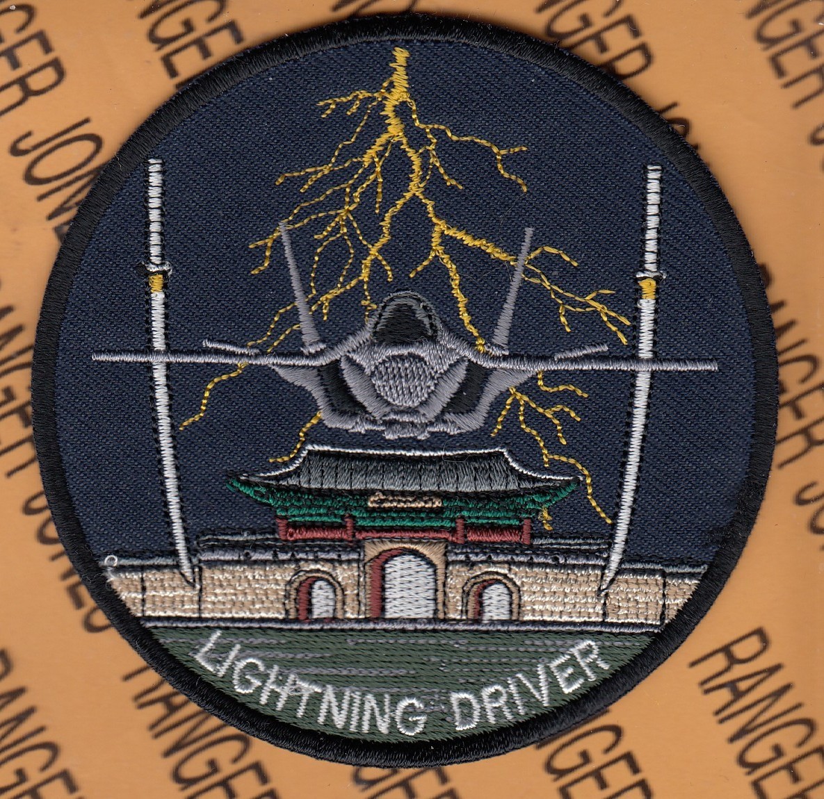 USAF Air Force 13th Fighter Sq FS Lightning Driver ~3.75" patch c/e