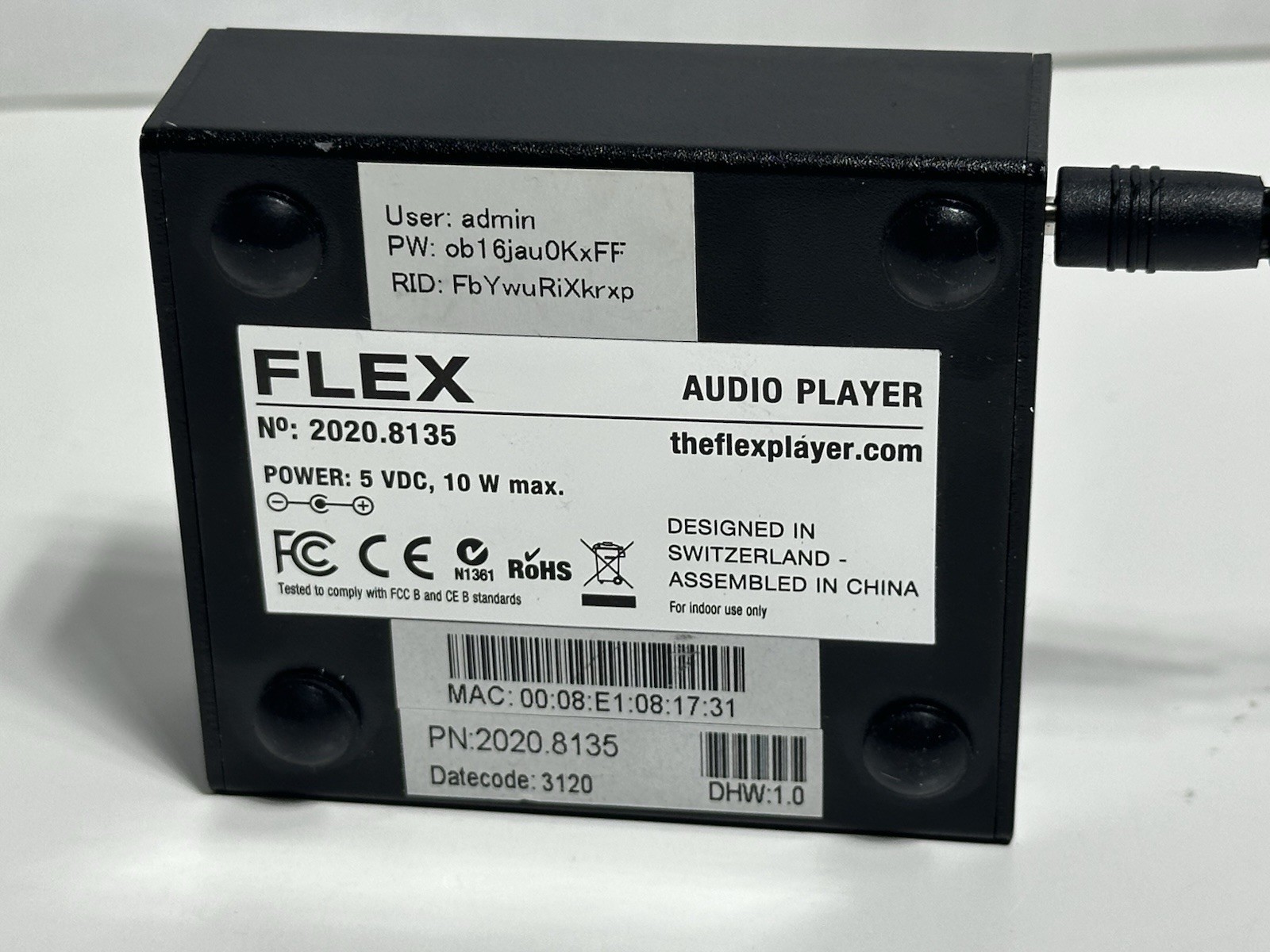FLEX Network Connected Audio Player USB Flash or Local Storage - FREE SHIPPING