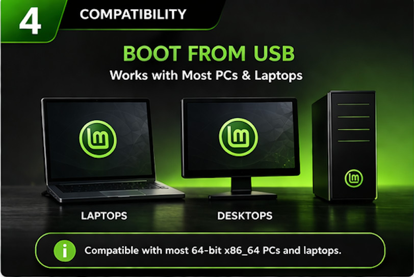 Linux Mint 22.3 Bootable USB 64bit Cinnamon MATE Xfce Live Install Drive NEWEST