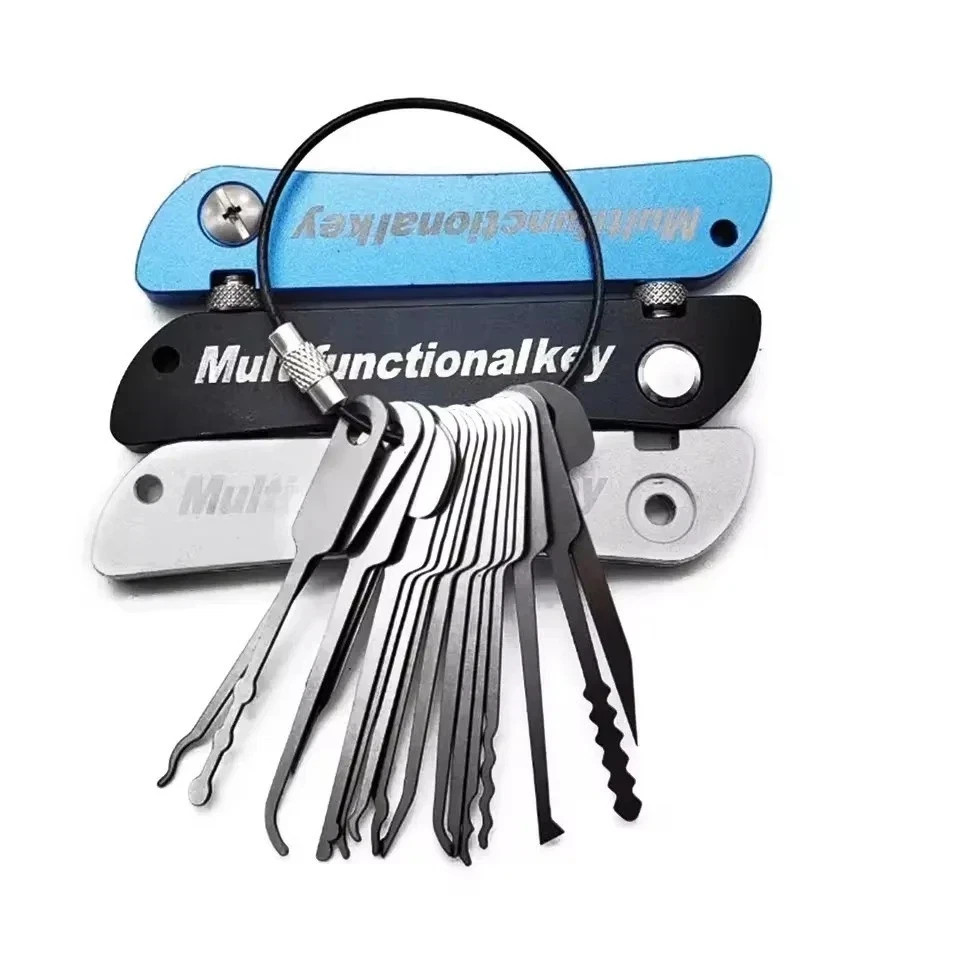 21pcs Stainless Steel Portable Key Practice Set Professional Key Door Open...