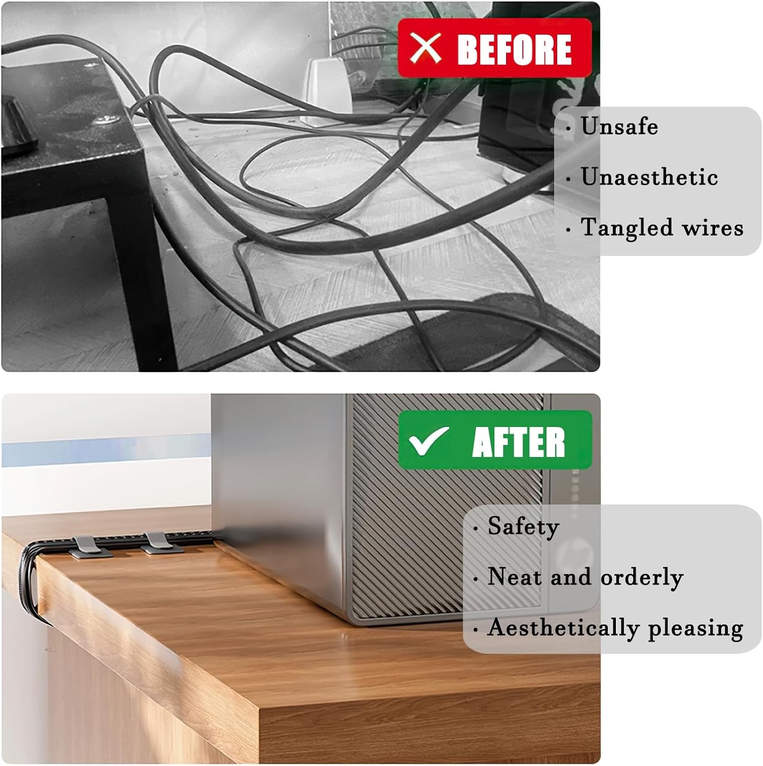 Reusable Cable Straps 80PC, Self Adhesive