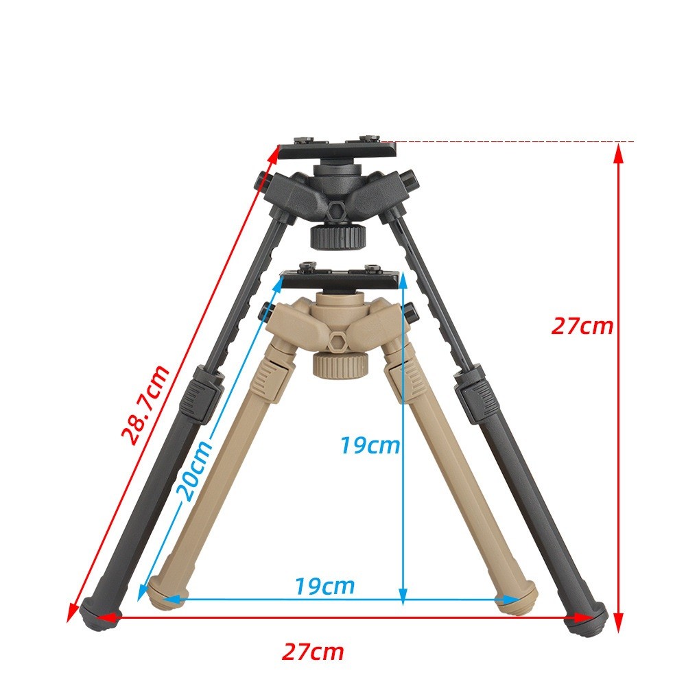 Tactical Adjustable Bipod Mount M-lok Rail Mount Bipod Aluminum Polymer