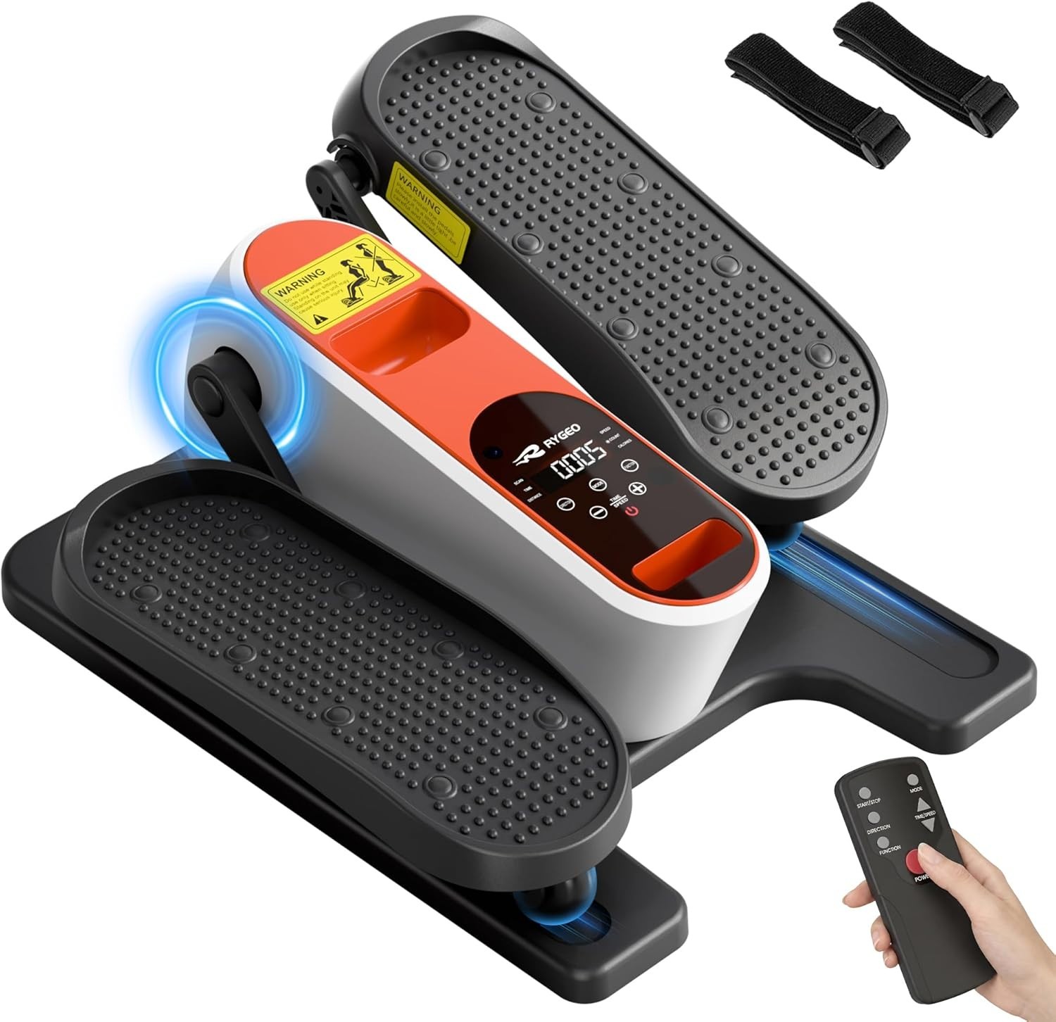 Compact Under Desk Elliptical - 12 Speed Adjustable Leg Exerciser for Seniors