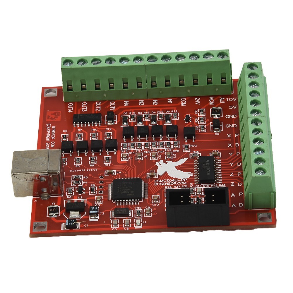 USB CNC Controller Card 3.15*3.03inch Motion Controller 0-10V Output for port