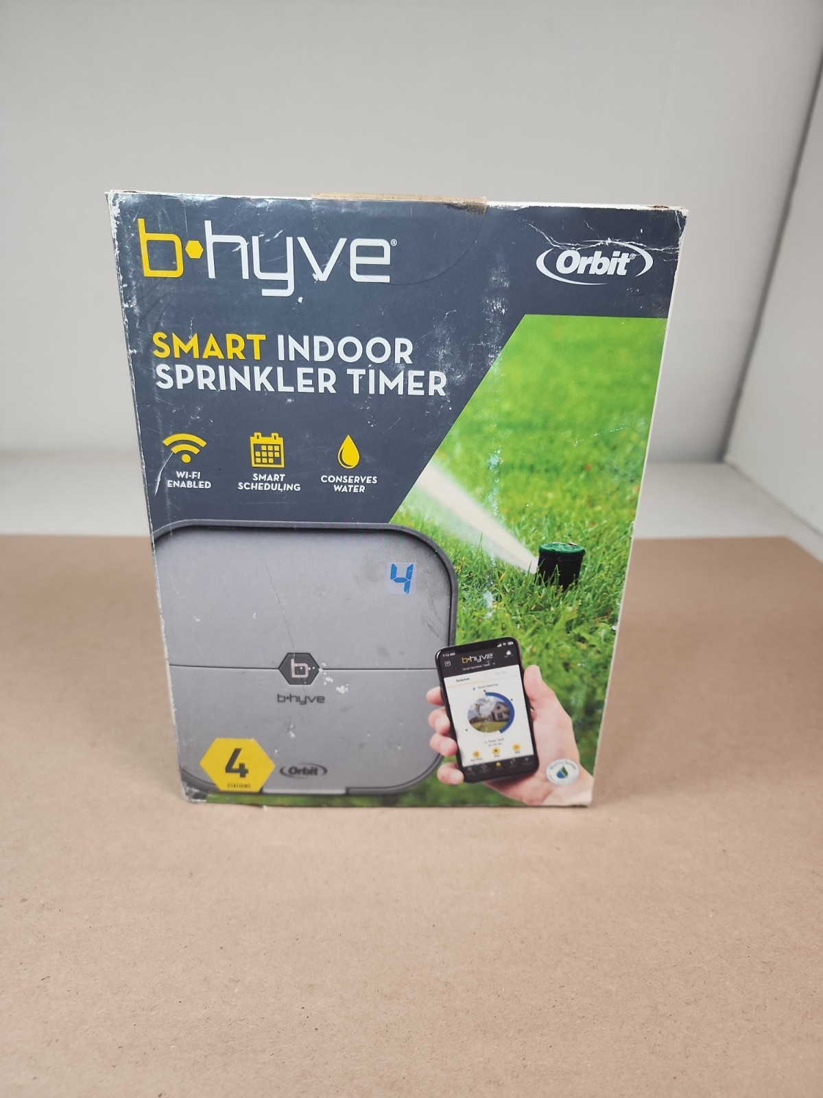 Orbit B-hyve Wi-Fi Smart Indoor Sprinkler Controller 4 Zones Model 57915 New
