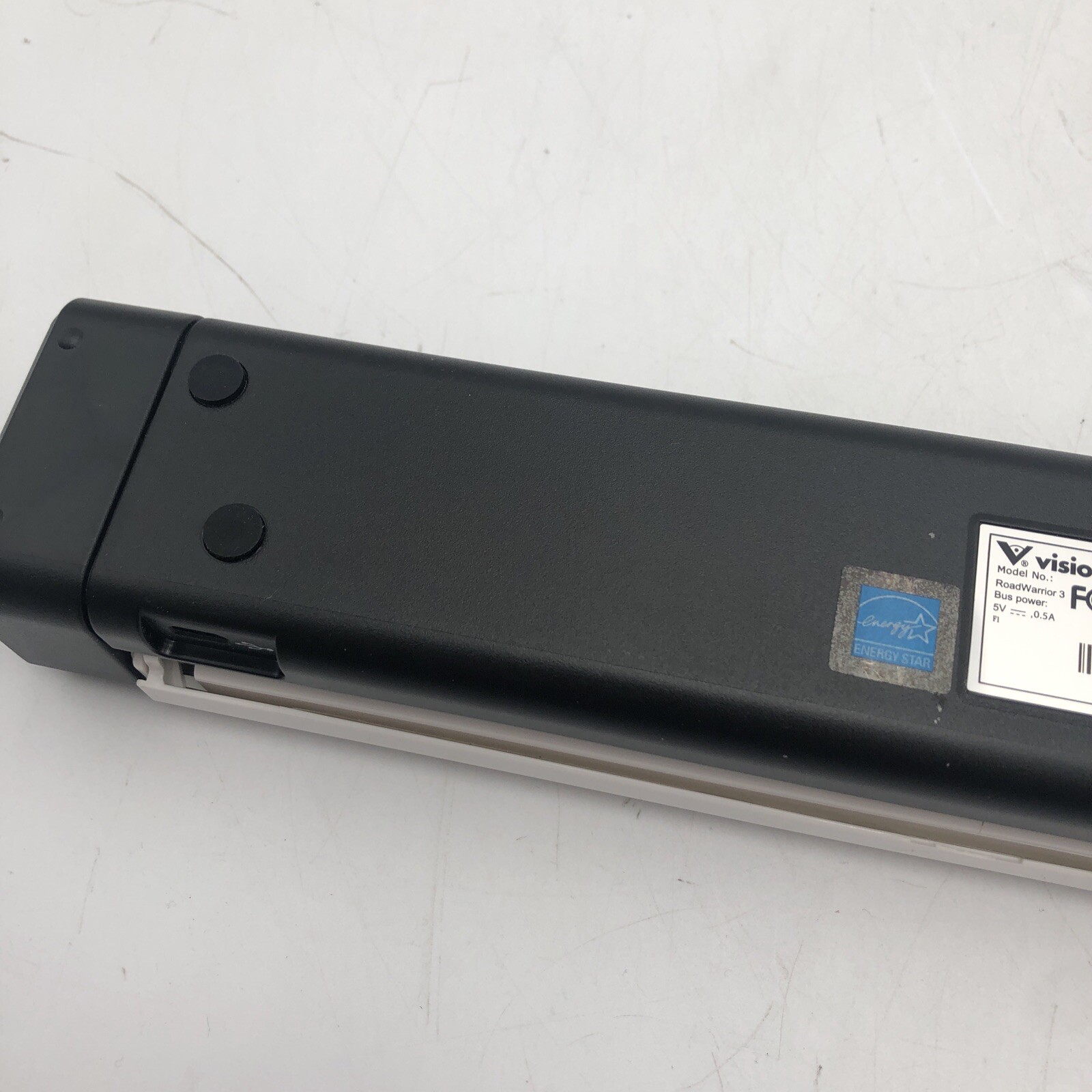 USED Visioneer RoadWarrior 3 Simplex Mobile Document Scanner POWERS ON READ E