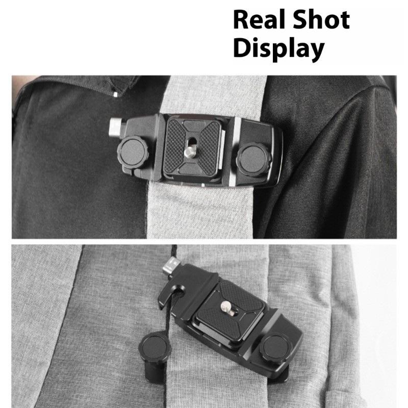Heavy Duty Aluminum Backpack Camera Clip Mount Strap Clamp Universal Quick