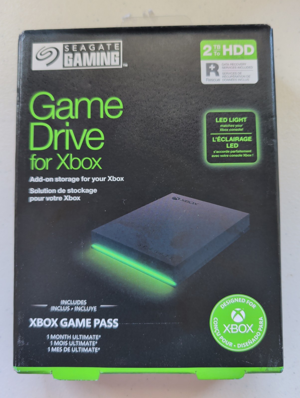 Seagate Gaming 2TB External HDD Game Drive for Xbox New STKX2000400 763649161548
