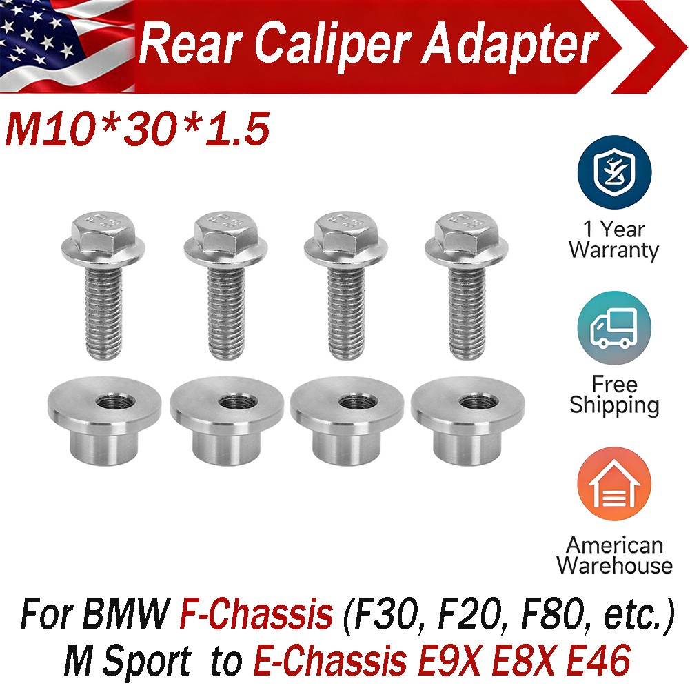 Rear Caliper Adapter Bushing For BMW E90 E91 E82 E46 F30 F80 M Sport Brembo 8PCS