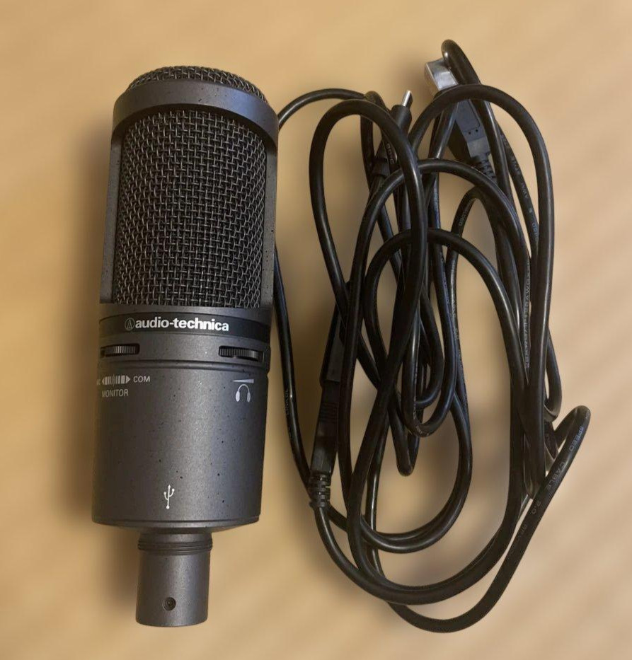 Audio-Technica AT2020USB Cardioid Condenser Microphone USB Cable Streaming Mic