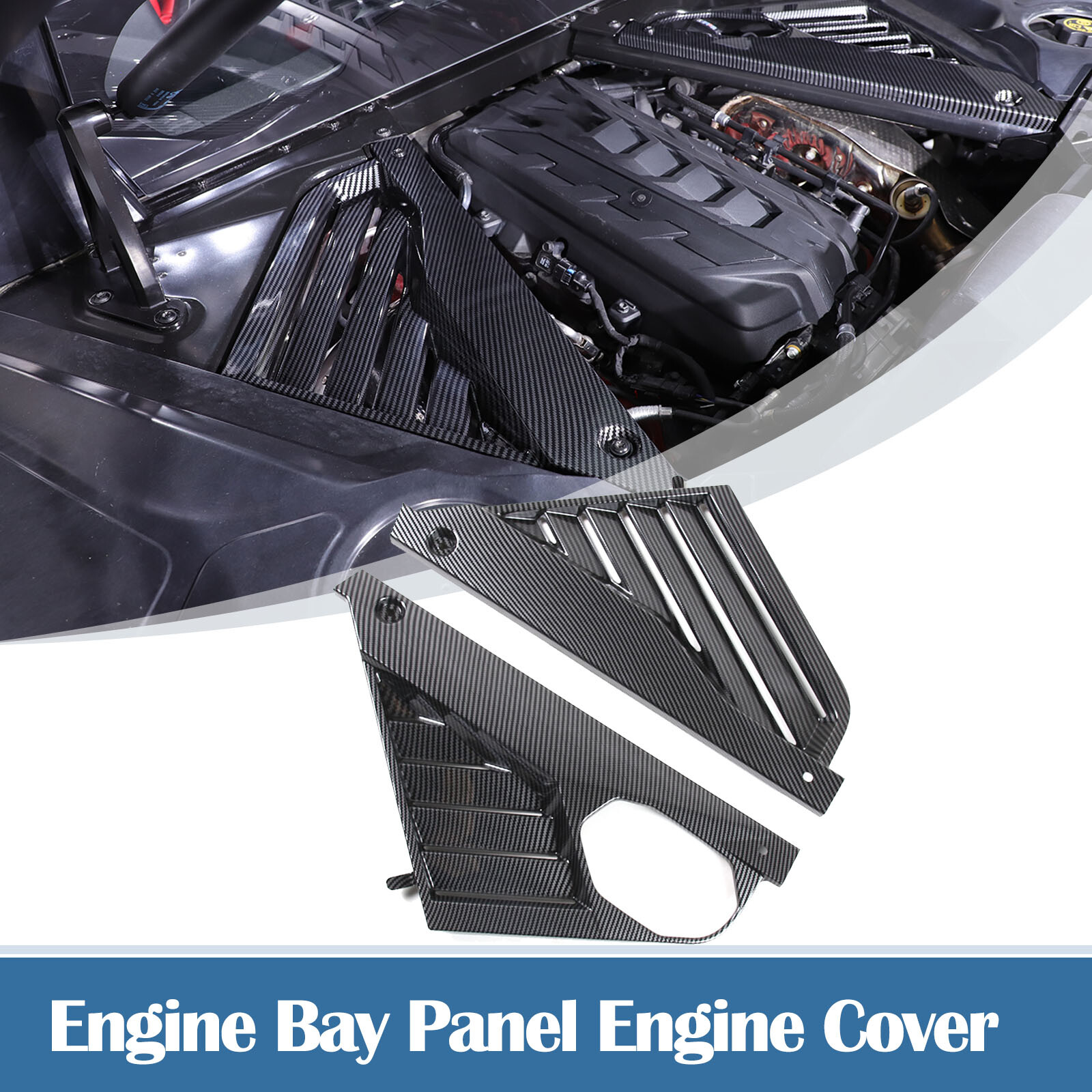 Carbon Look  Car Engine Bay Panel Cover Fits For Corvette C8 Z51 Z06 2020-2025