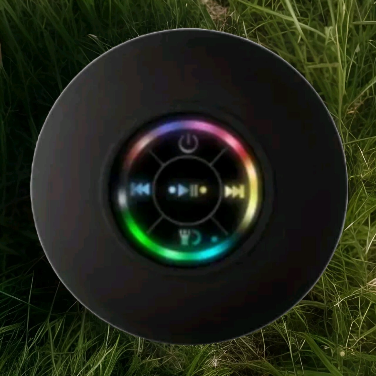 Portable Speaker System Red Color  - Wireless - Rechargeable - 7 Color LED