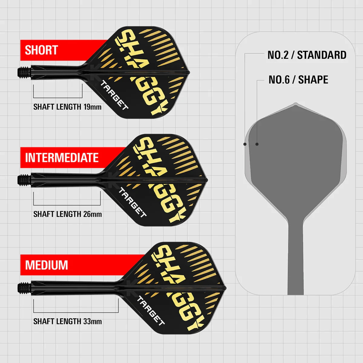 SCOTT WILLIAMS TARGET K-FLEX 1 PIECE MEDIUM SHAFT NO2 FLIGHT