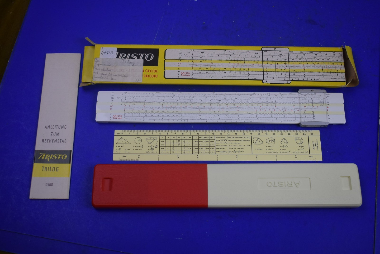 Aristo No. 0908 Trilog (10") Slide Rule, In Original Slip Case and Outer Box