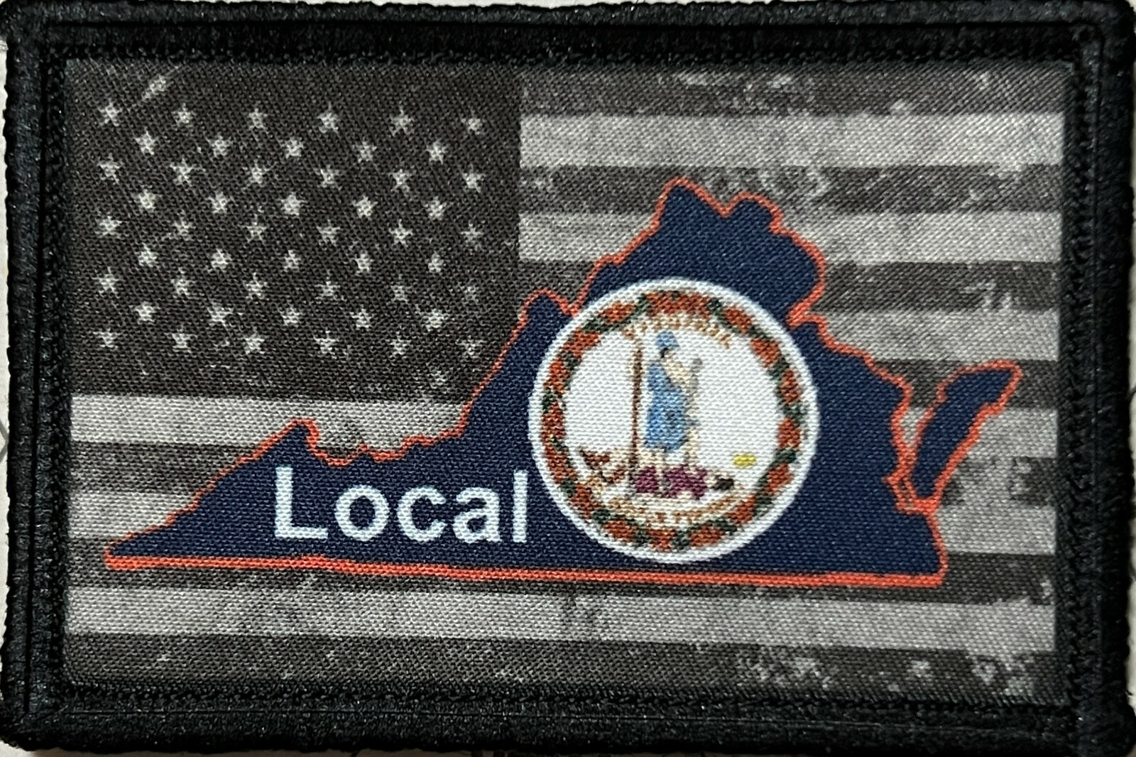 New York Local USA Flag Morale Patch Military Tactical Army Badge Hook Tab