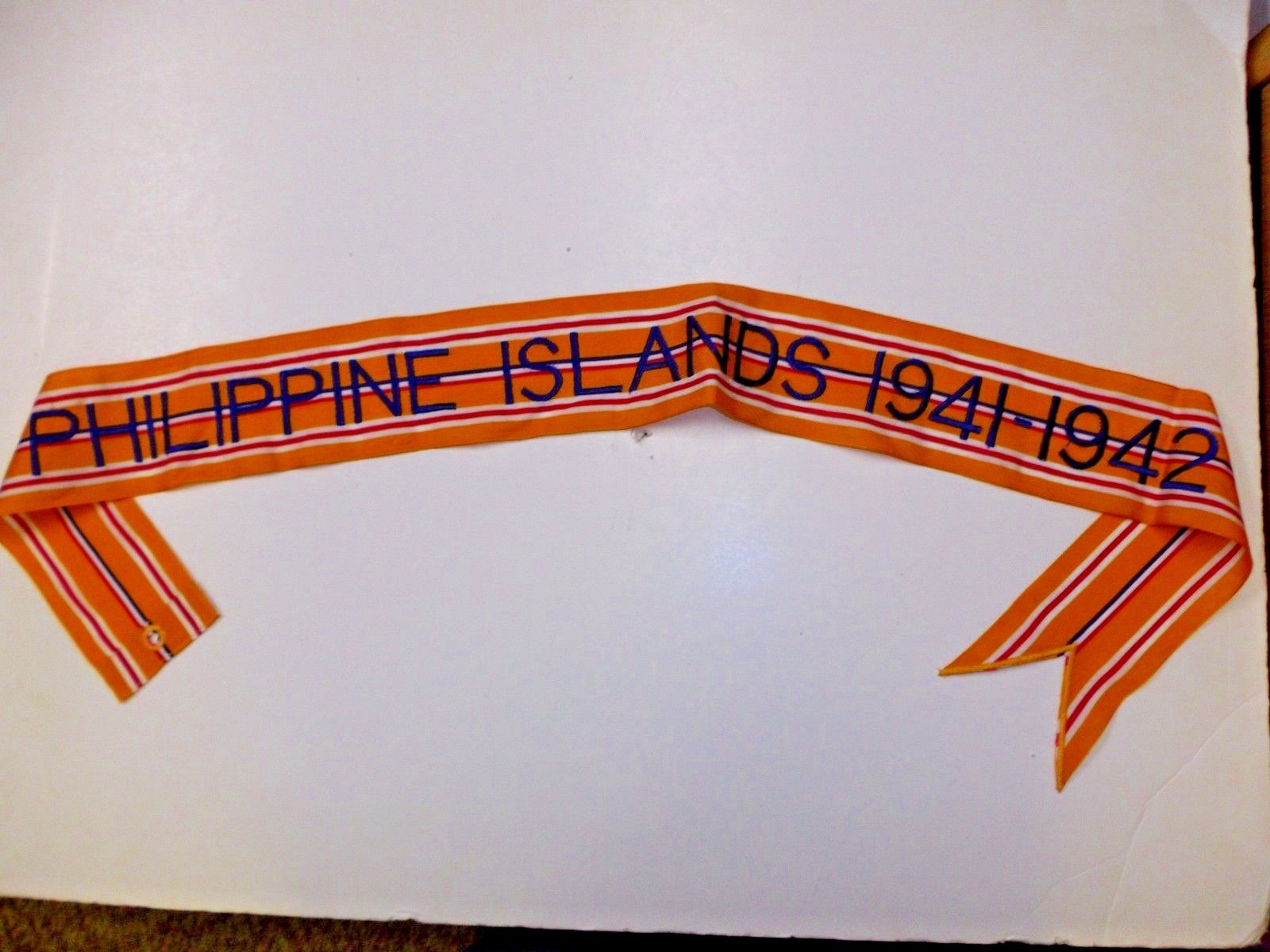 rst099 WW 2 US Army Flag Streamer Pacific Philippine Islands 1941-1942