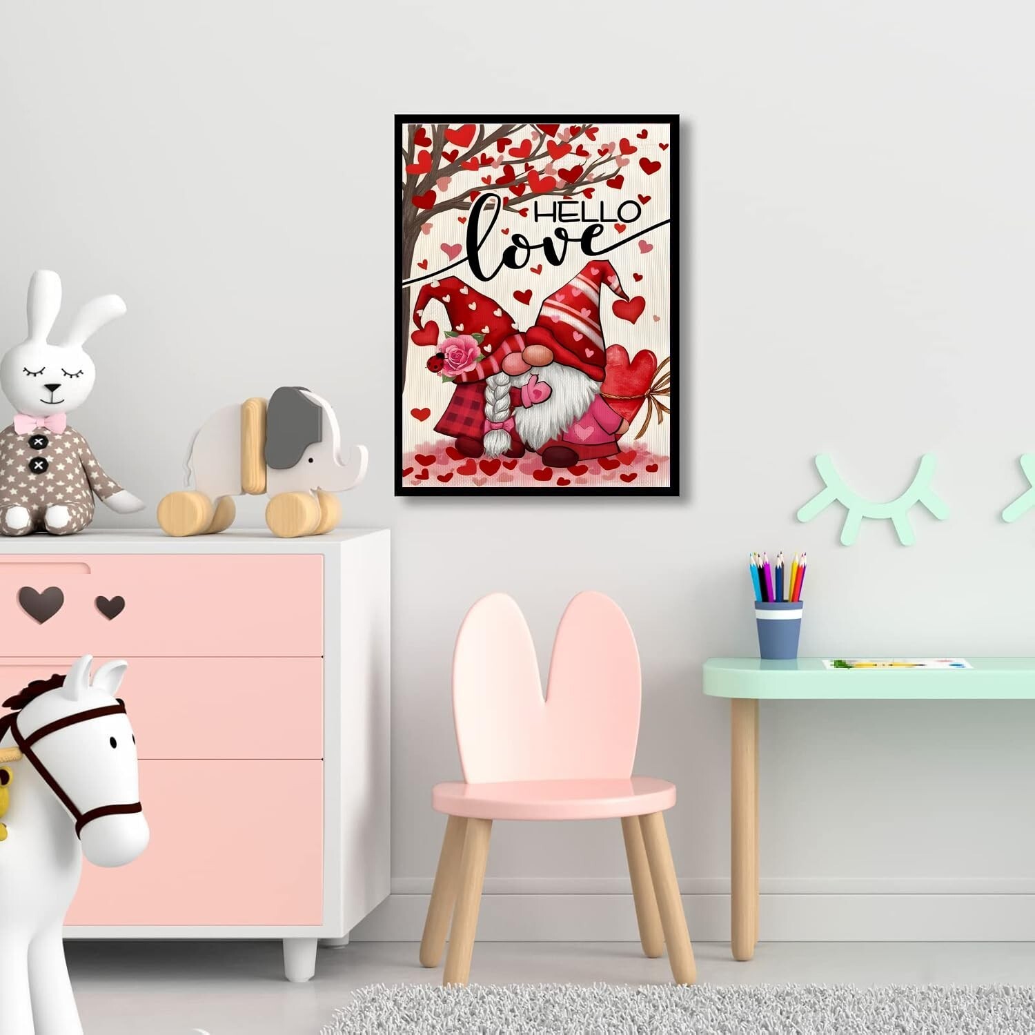 Happy Valentines Gnome Diamond Painting Kits for Adult Beginners,DIY 5D Love ...