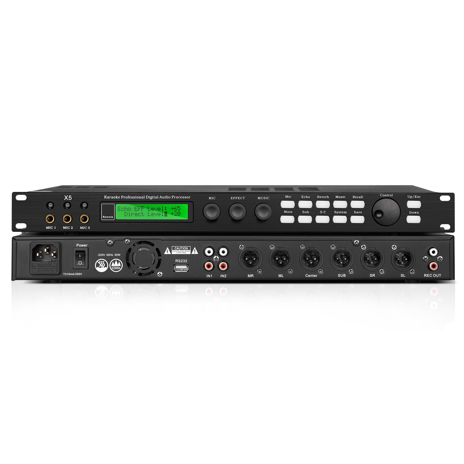 X5 Digital Mixer Reverberator Microphone KTV Karaoke Audio Processor