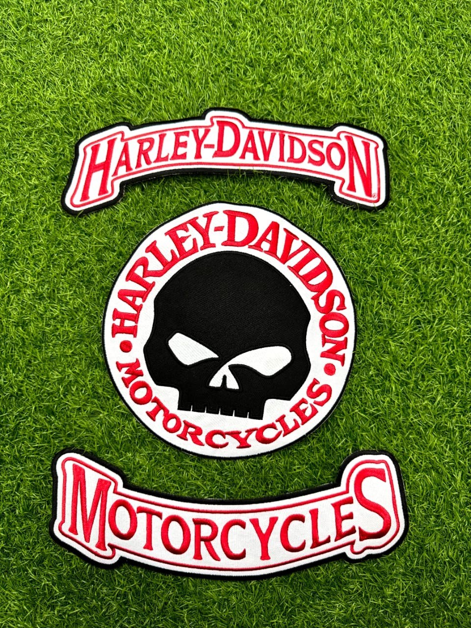 Harley Davidson Rockers Patch Motorcycle Jacket Vest Back Patch Large 3pc