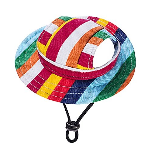 Round Brim Princess Hat Visor M(head width: 4.33" circumference:13.38") Stripes