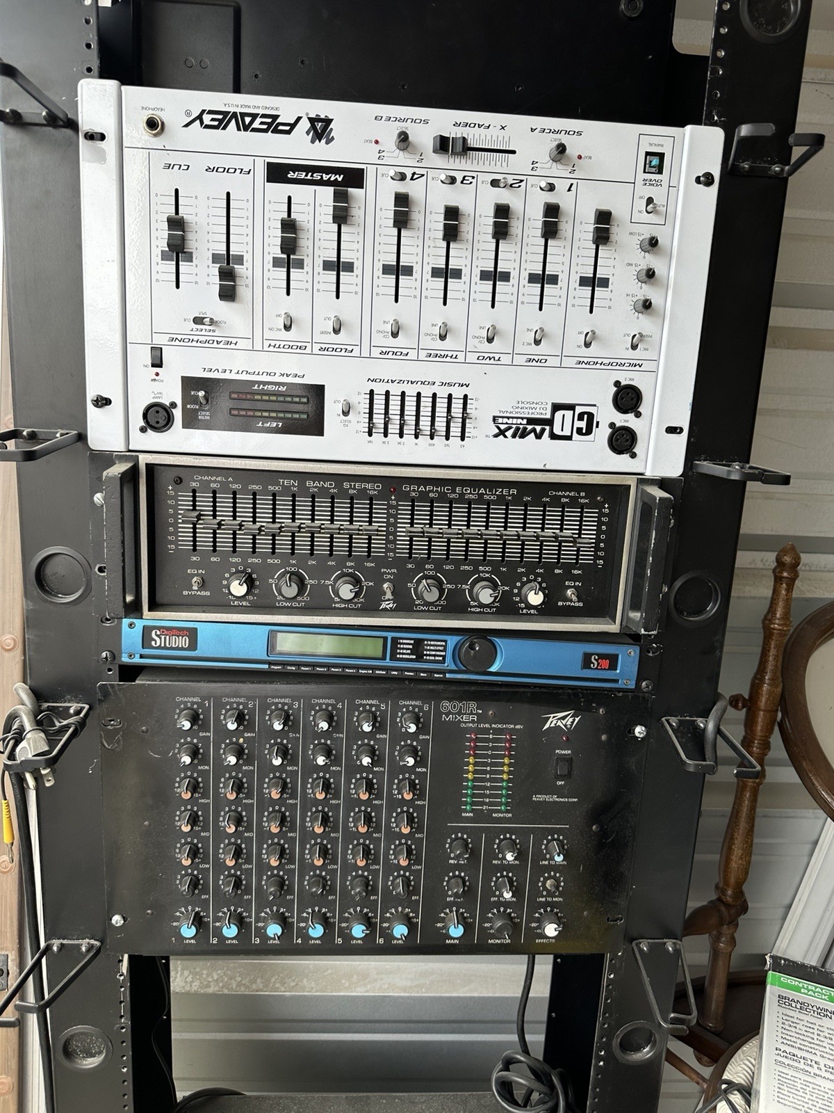 Peavey CD Mix Nine DJ Mixer Rack Mount 4-Channel EQ Replaceable Crossfader