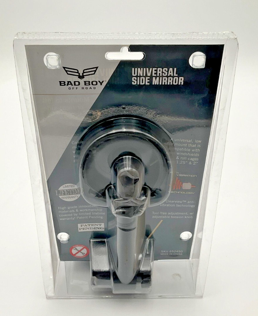 Bad-Boy UTVMIR1-BB Clearview UTV Mirror w/ Vibration Isolator New (TSC)