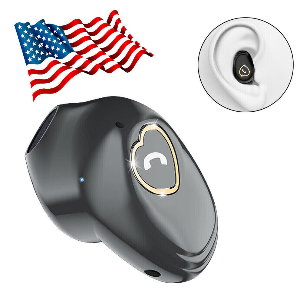 Bluetooth Earphone Wireless Earbud Headphone w/ Mic for iOS Android Cell Phones