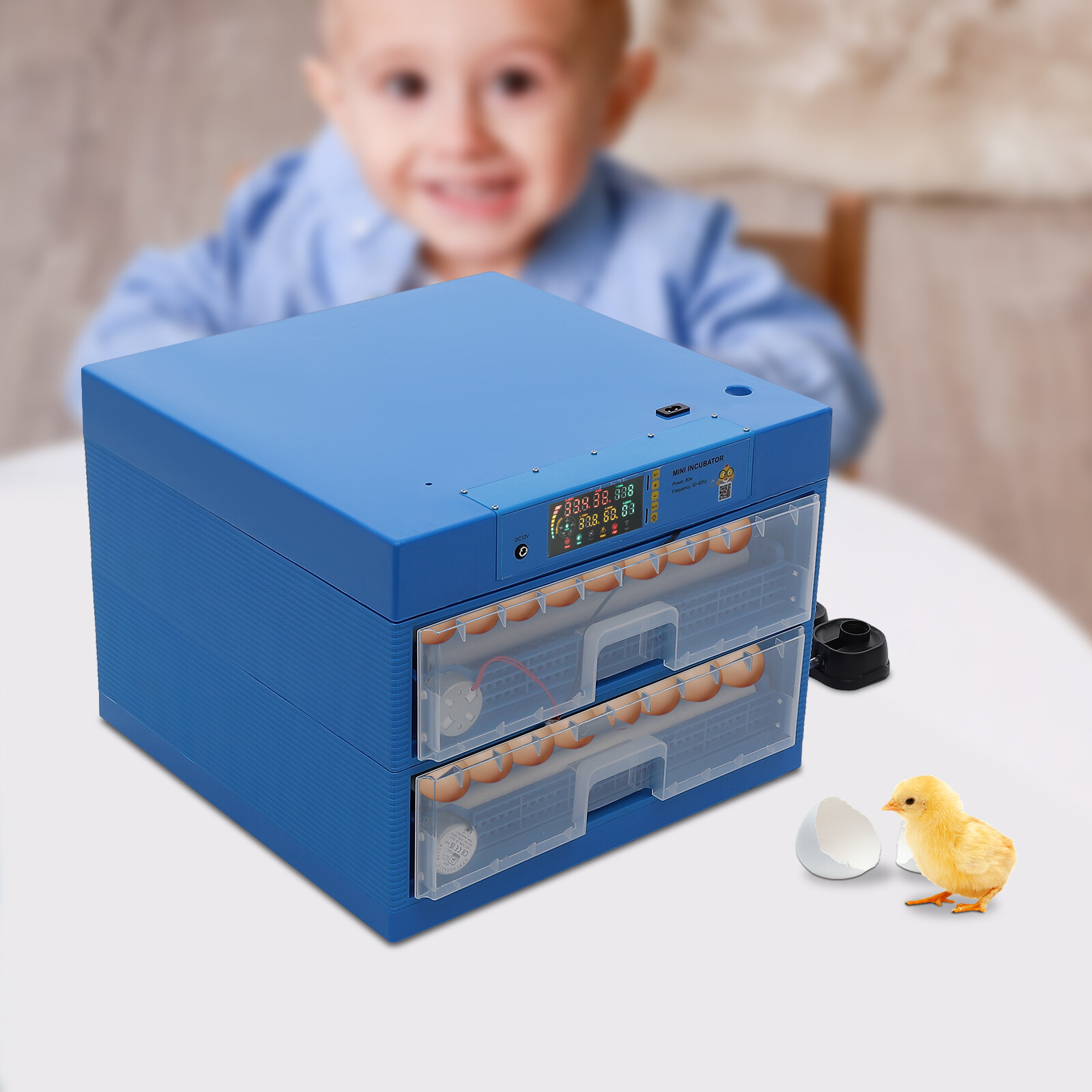 128 Eggs Poultry Egg Hatcher Machine Hatching Machine Egg Digital Incubator