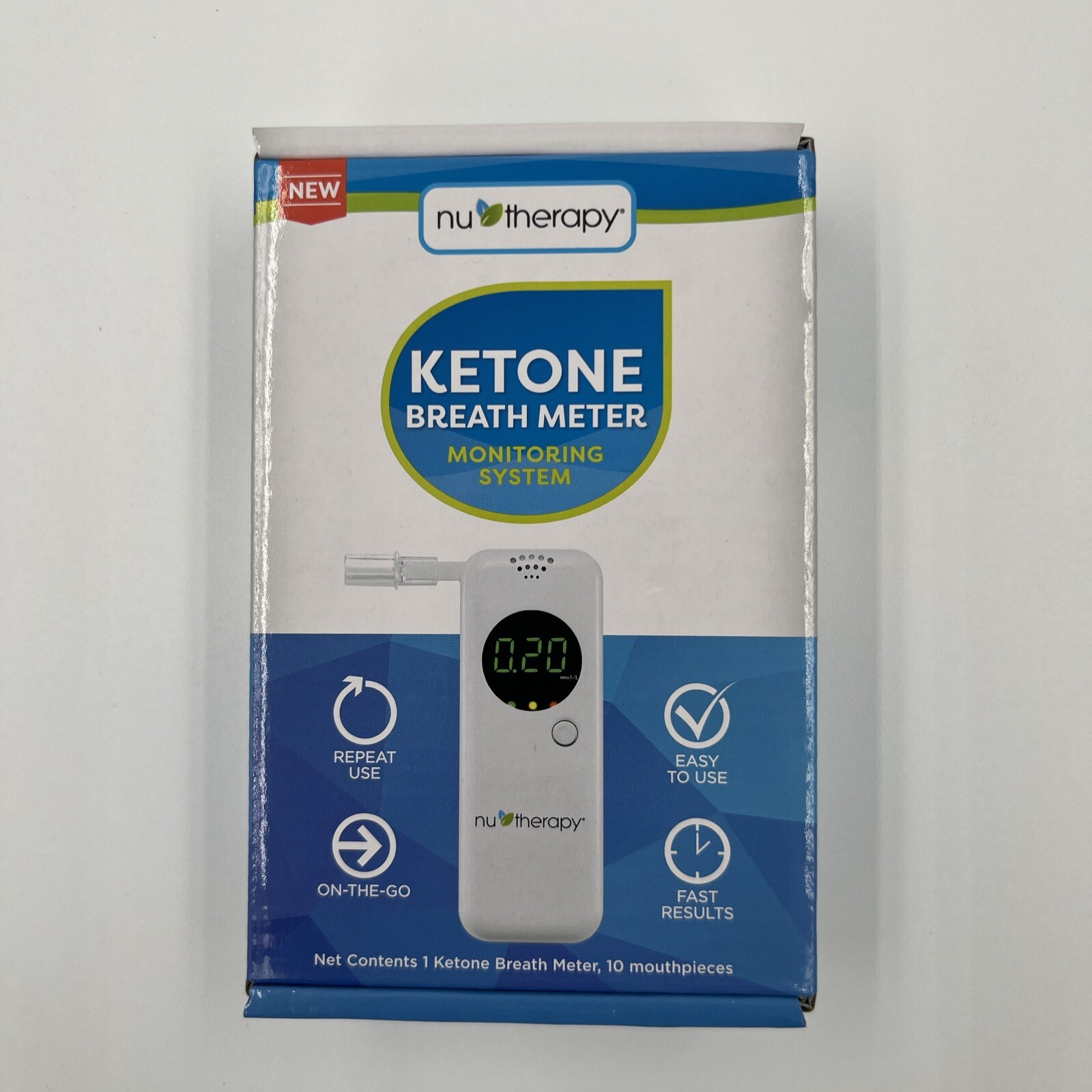 Nu-Therapy Ketone Breath Meter Monitoring System Fast Results, On-The-Go Keto
