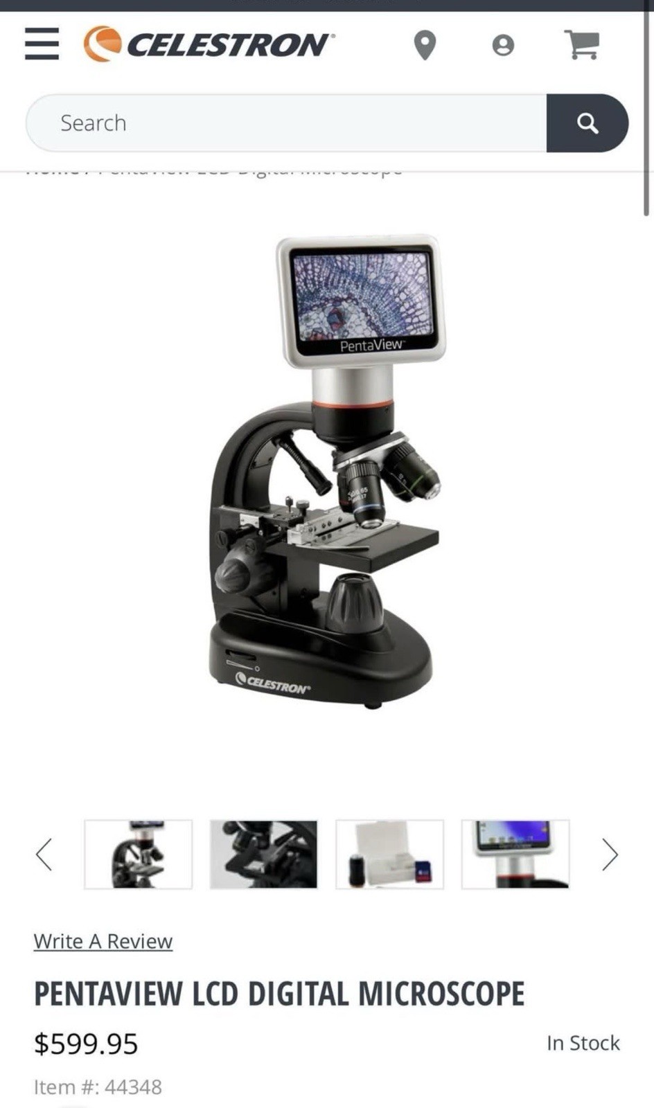Celestron PentaView 44348 LCD Digital Microscope Lab Ready Digital Microscope