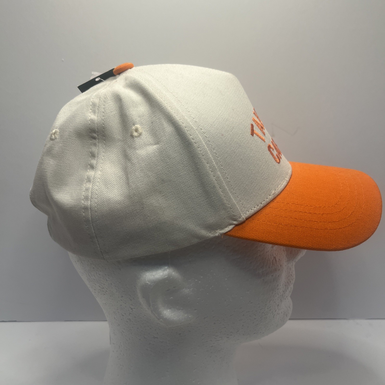 Tailgate Captain Embroidered Hat Adjustable One Size Orange & White NEW
