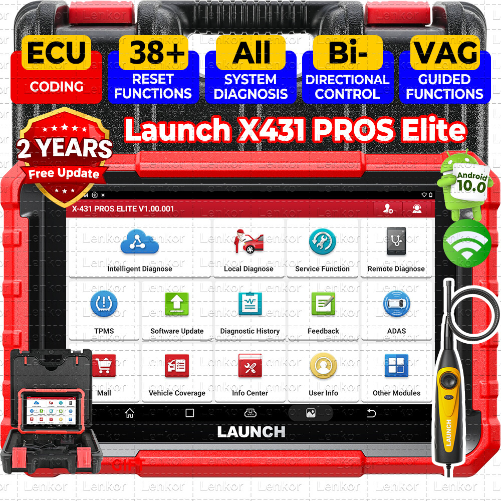 2025 LAUNCH X431 Pro Elite V+ PRO5 PAD V Bidirectional Diagnostic Scanner Coding