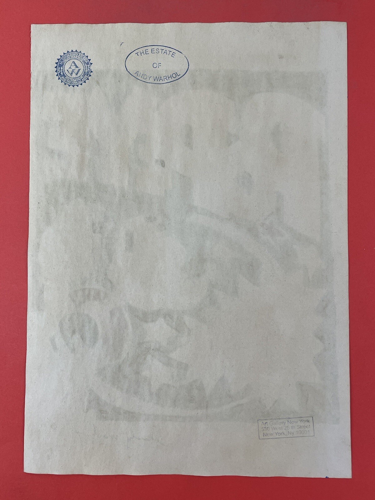 Andy warhol Drawing on paper (Handmade) signed and stamped