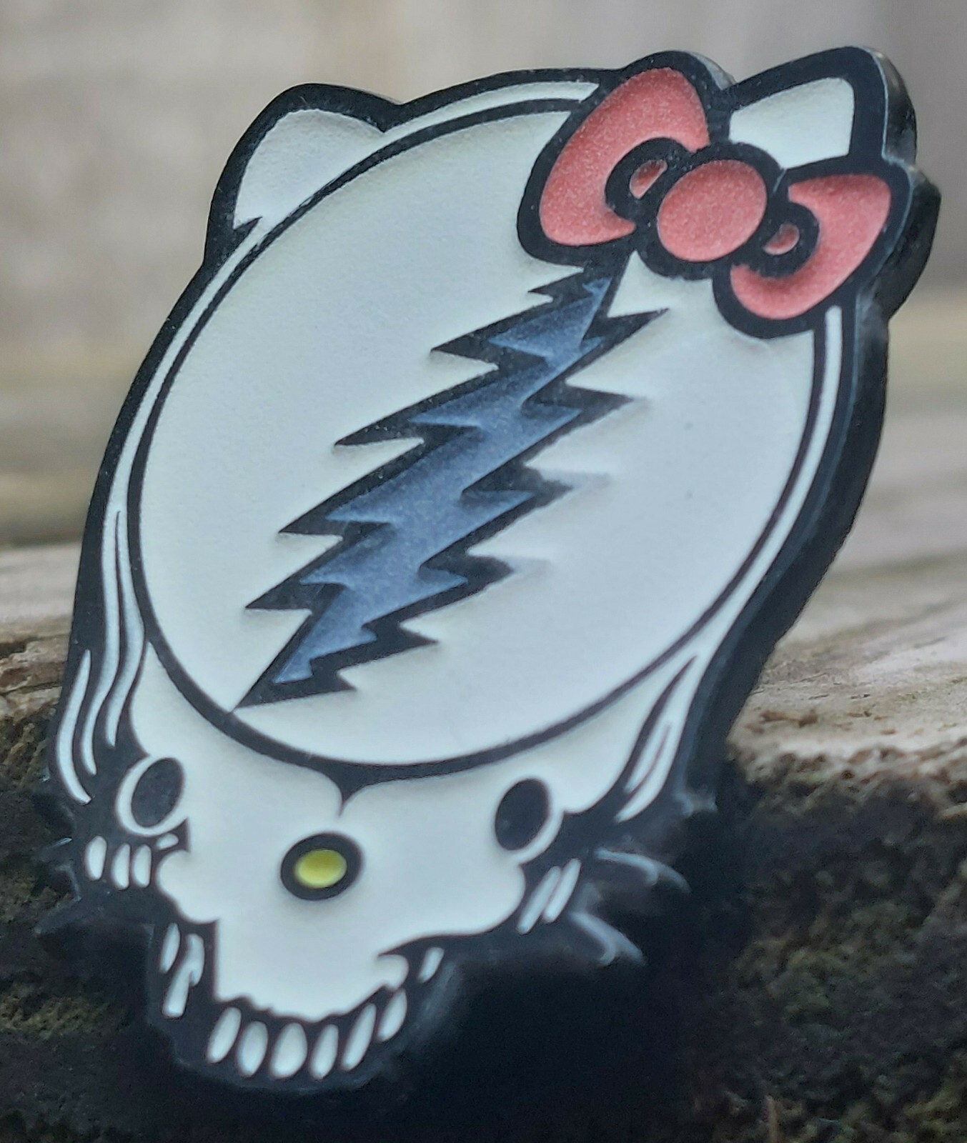 Hello Kitty Grateful Dead Glow in the Dark Pin GD Glowy Hat Pin FREE SHIPPING!!!