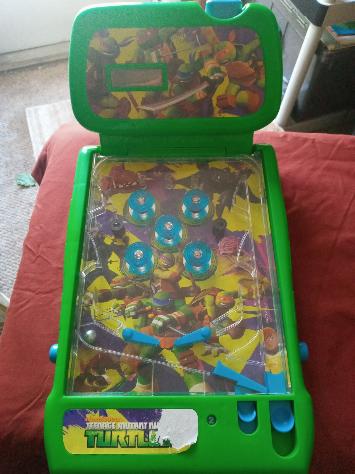 2009 Nickelodeon Teenage Mutant Ninja Turtles Table Top Pinball Machine