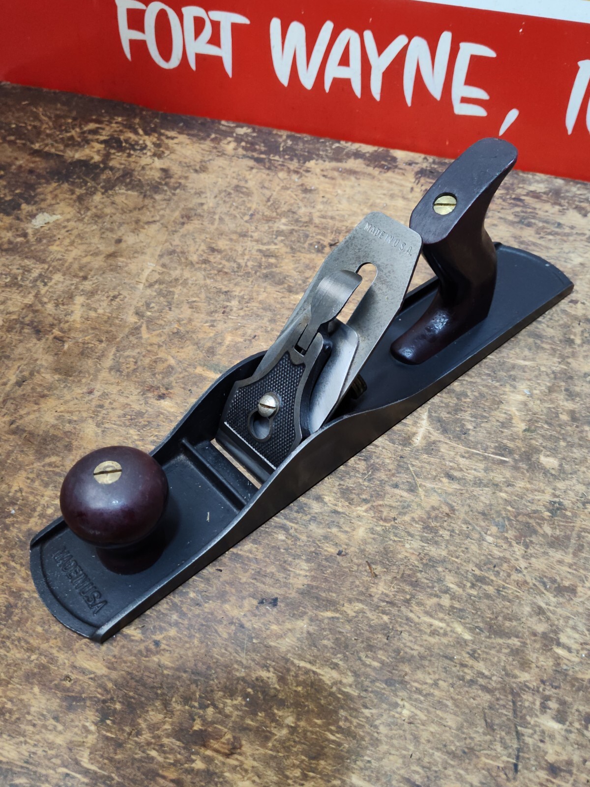 Vintage Stanley Defiance 14" Long Wood Plane Smooth Bottom