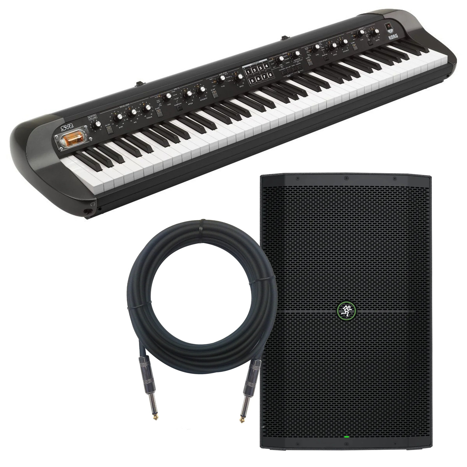 Korg SV-2 73 Stage Vintage Piano - Black MONITOR KIT
