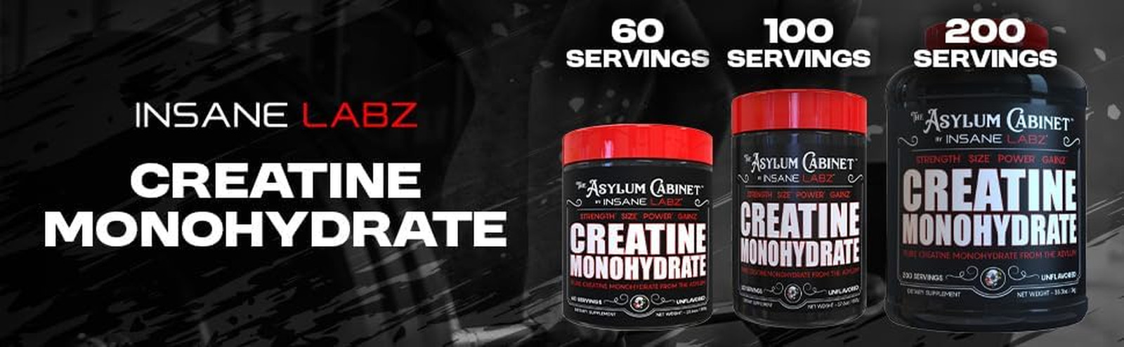 Creatine Monohydrate - Unflavored, Supports Increased Strength, Size and Power,