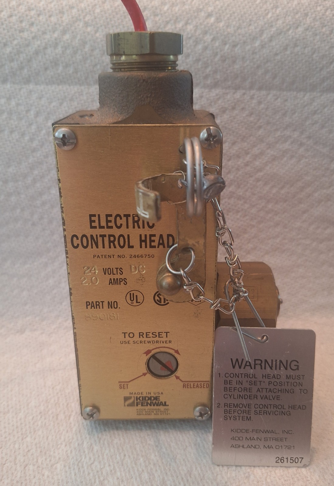 KIDDE FENWAL Electric Control Head 890181