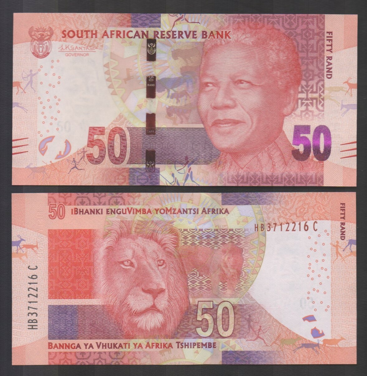 SOUTH AFRICA: P140 1 x 50 South Africa Rand Mandela 2015 Uncirculated Banknote.