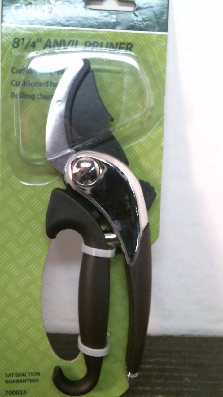 Best Garden 700055 Anvil Pruner  W/Hook  8-1/4" Steel Blades, FREE SHIPPING
