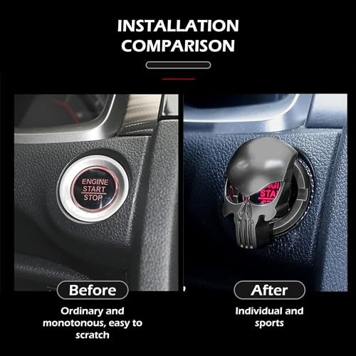 Universal Car Push Button Cover - Protective, Anti-Scratch Punisher-Black