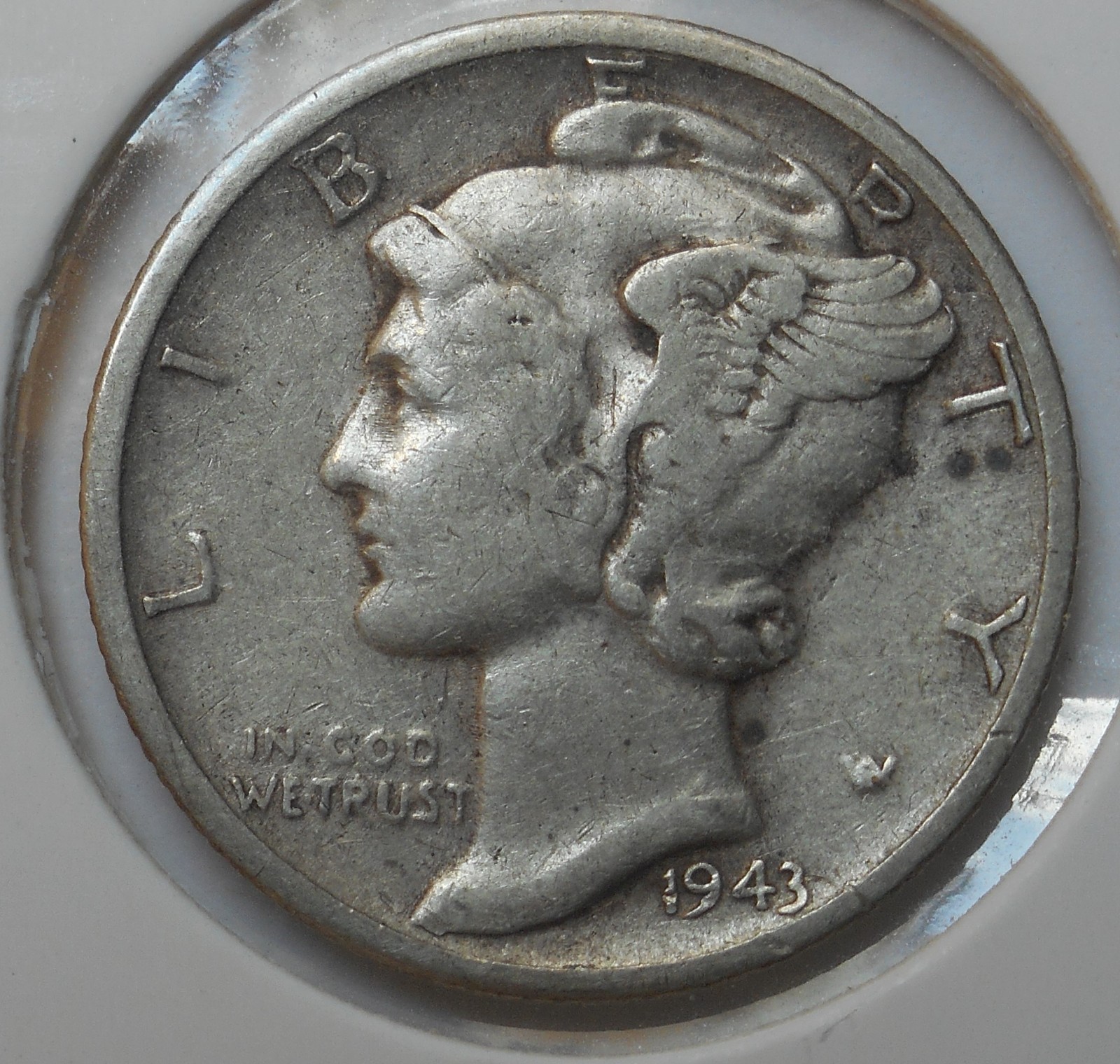 1943-s Mercury Dime . XF . Extra Fine . Silver . EF Original