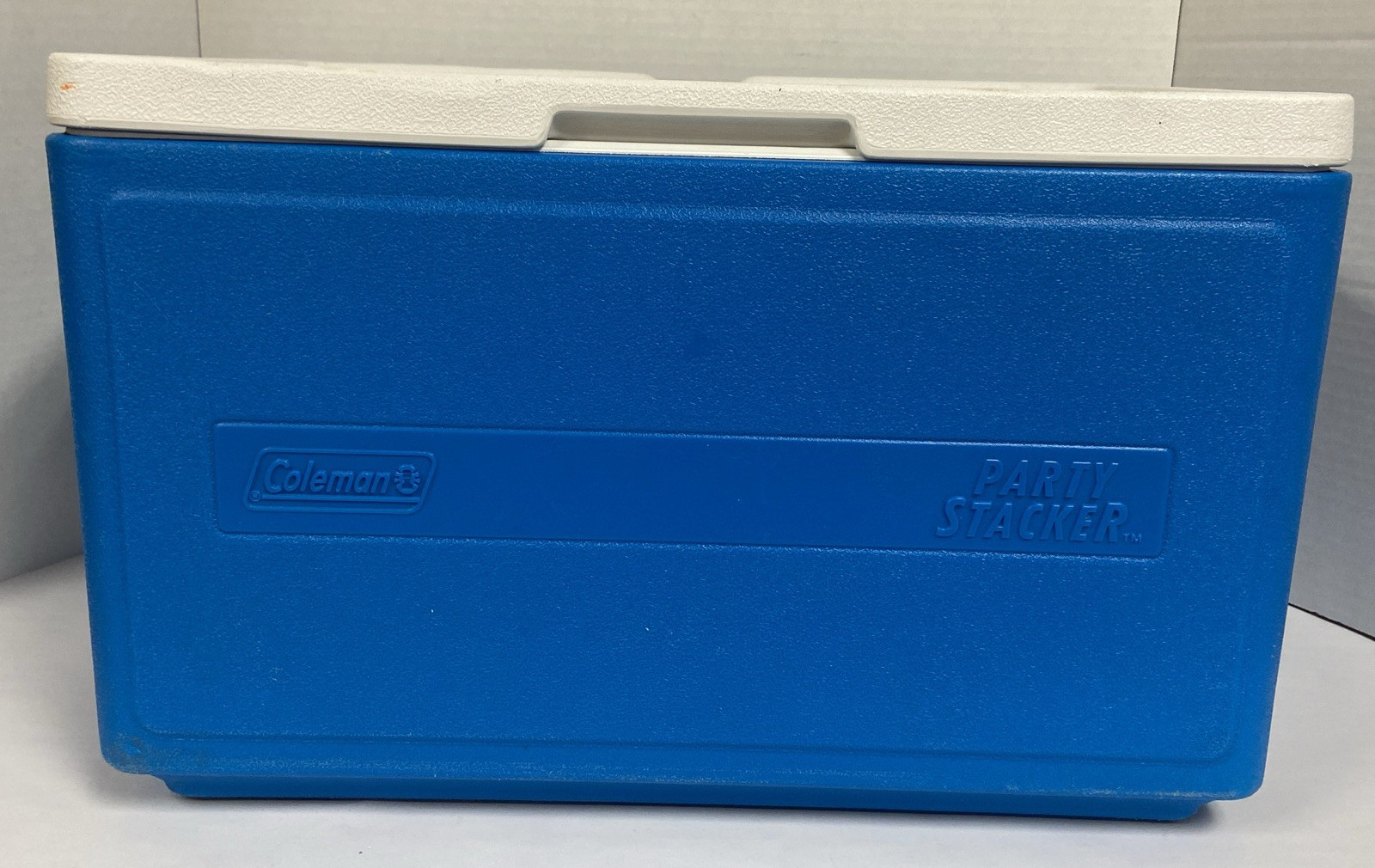 Coleman Party Stacker Cooler Blue 9223 Stackable Ice Chest Box 48 Can Size