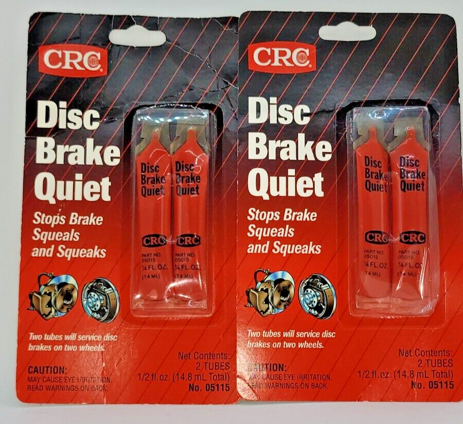 CRC Disc Brake Quiet 05115 2 pack LOT of 2; 4 Tubes Total